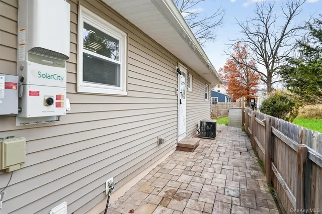 a view of a terrace with chairs
