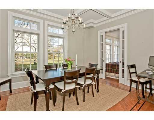 9 Stanley Road Darien, CT 06820 - Photo 7 of 20 a view of a dining room with furniture window and wooden floor