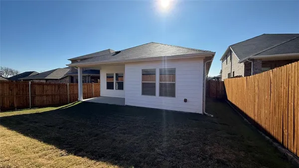 a backyard of a house