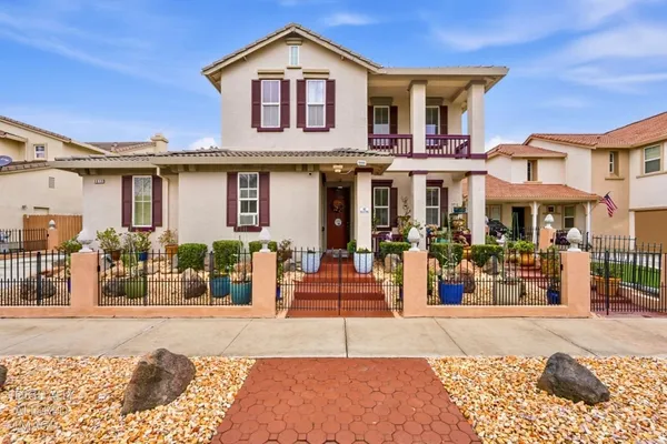 a front view of a building with street