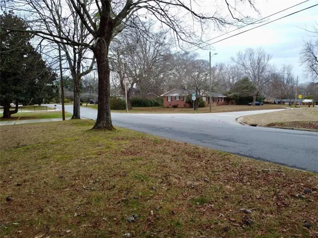 a view of road with tree