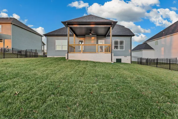 a house view with a garden space
