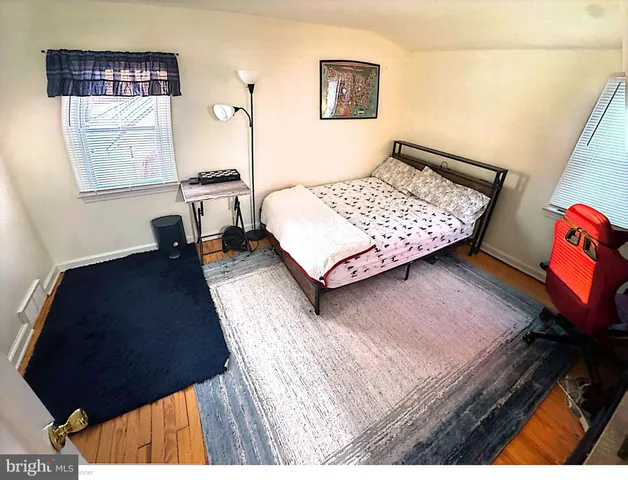 a living room with a rug