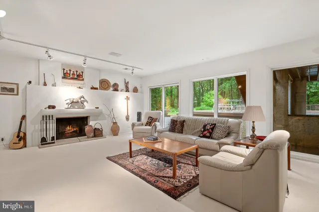 a front view of a house with a yard and green space