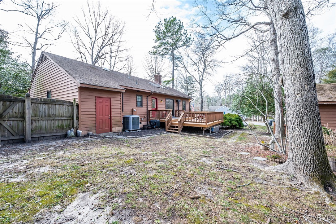 4724 Brookridge Road Chesterfield, VA 23832 - Photo 22 of 23 Back of home, partially fenced