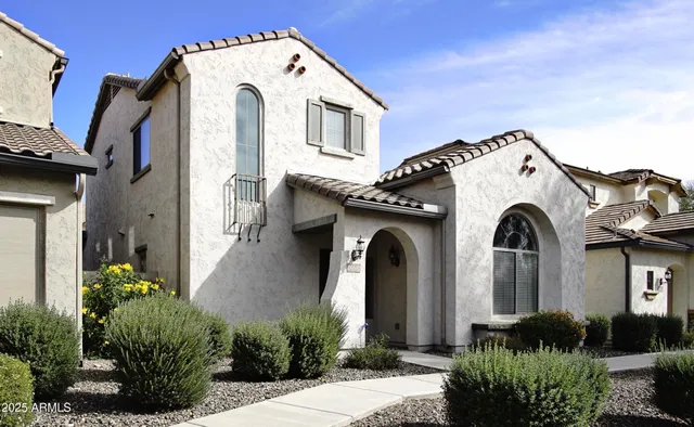 a front view of a house