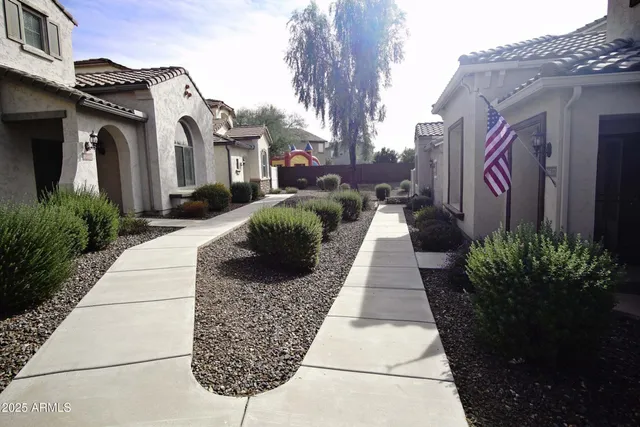a front view of a house