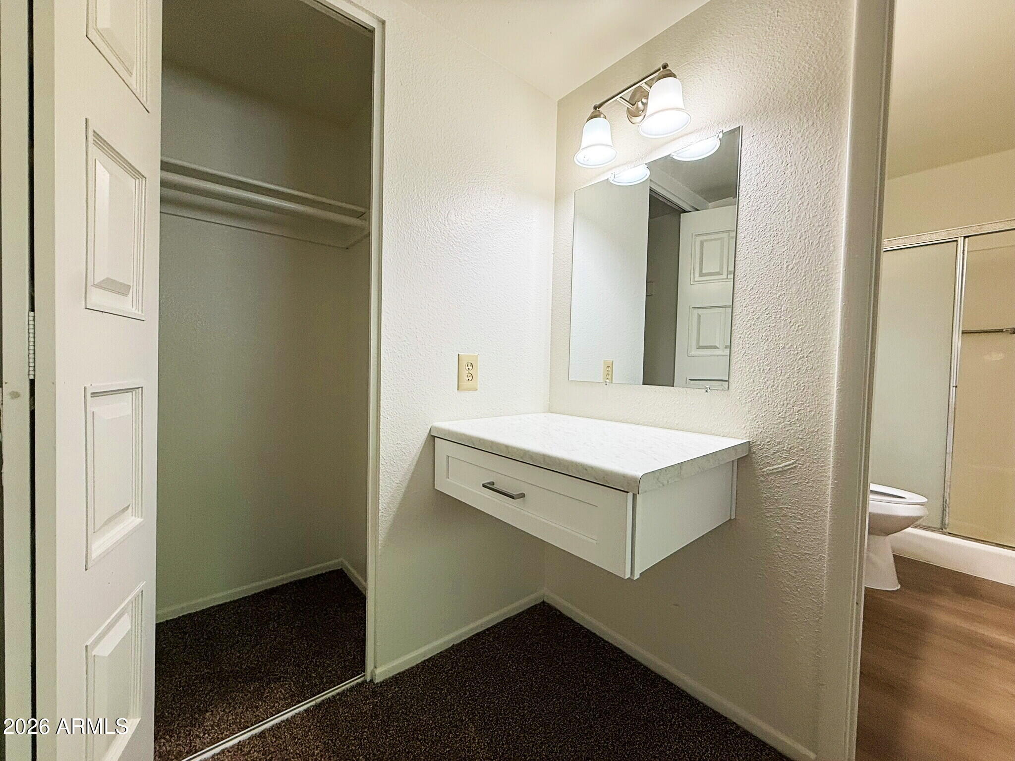 5208 West Calavar Road Glendale, AZ 85306 - Photo 10 of 39 a bathroom with a sink and a mirror