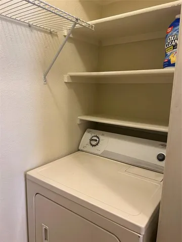 a close up view of washer and dryer