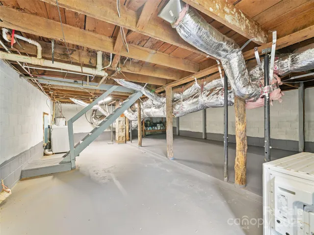 a view of a room with staircase