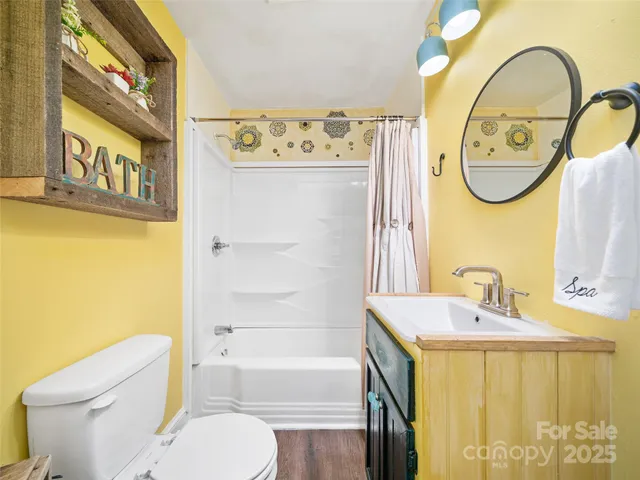 a bathroom with a sink a toilet and a shower
