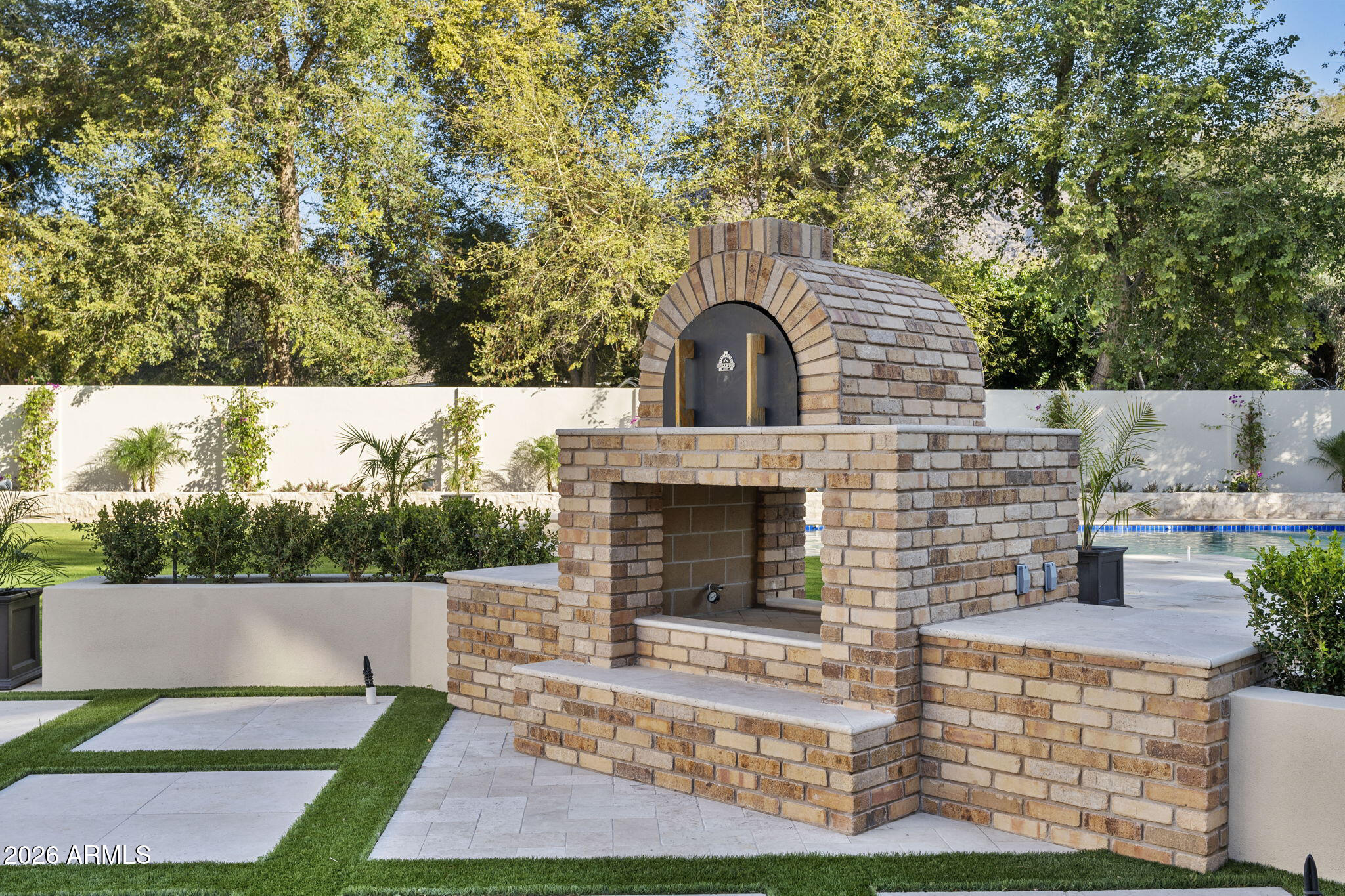 5402 East Exeter Boulevard Phoenix, AZ 85018 - Photo 11 of 110 Exeter Pizza Oven + Fireplace