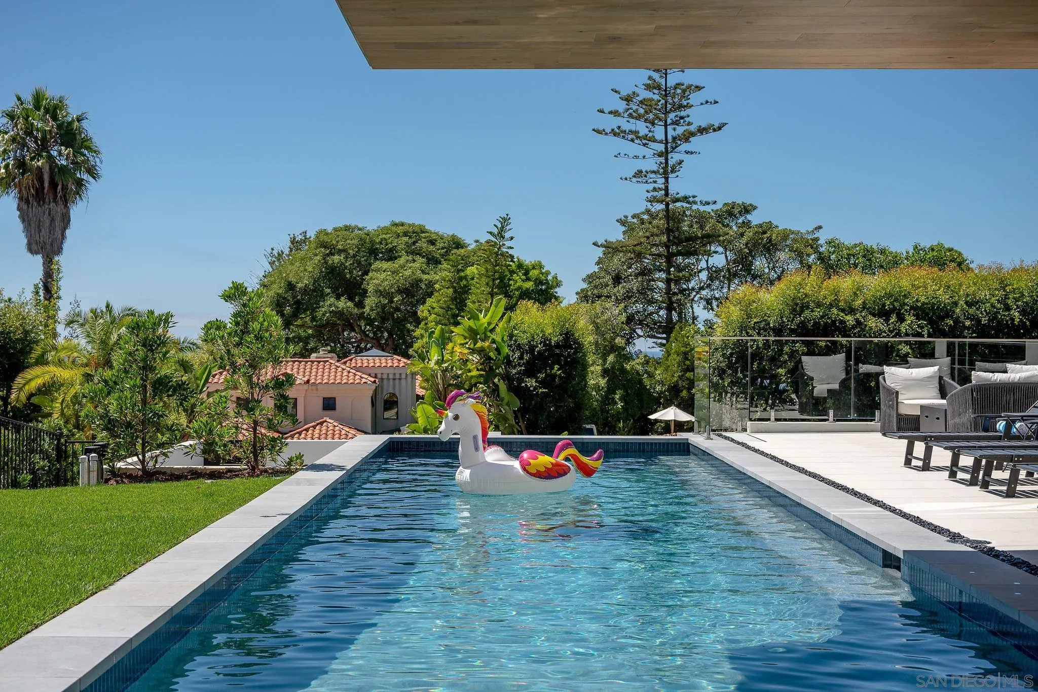 1605 Burgundy Road Encinitas, CA 92024 - Photo 5 of 39 swimming pool view with a sitting space and garden