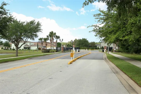 a view of a street with houses