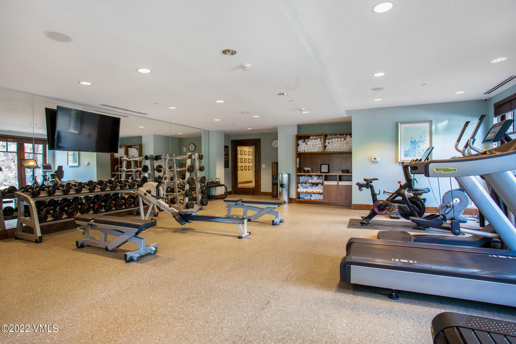 100 Bachelor Ridge Road, Unit 3404 Avon, CO 81620 - Photo 33 of 46 a view of a room with gym equipment