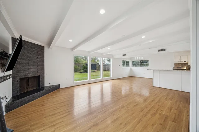 wooden floor in an empty room