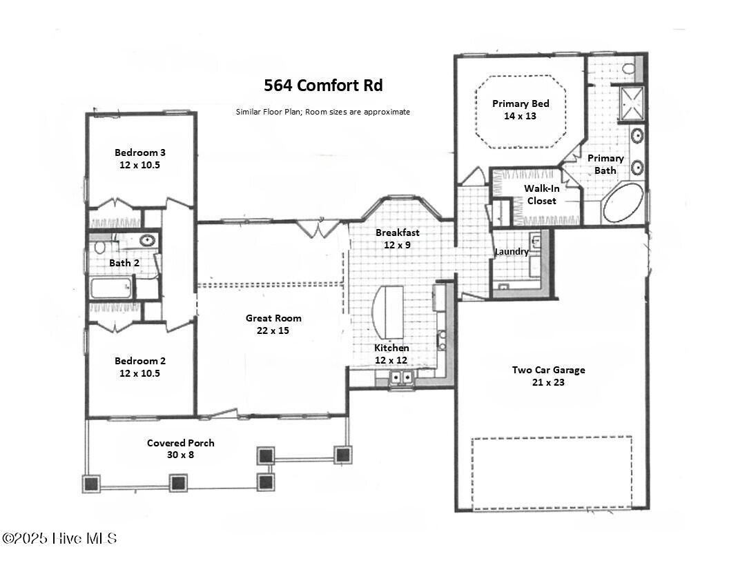 564 Comfort Road Richlands, NC 28574 - Photo 52 of 53 Foor Plan