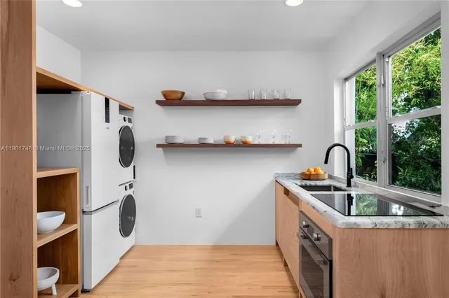 a close view of utility room