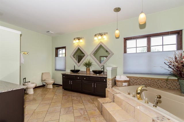 5N884 Dunham Trails Road Wayne, IL 60184 - Photo 12 of 26 a spacious bathroom with a tub sink and mirror