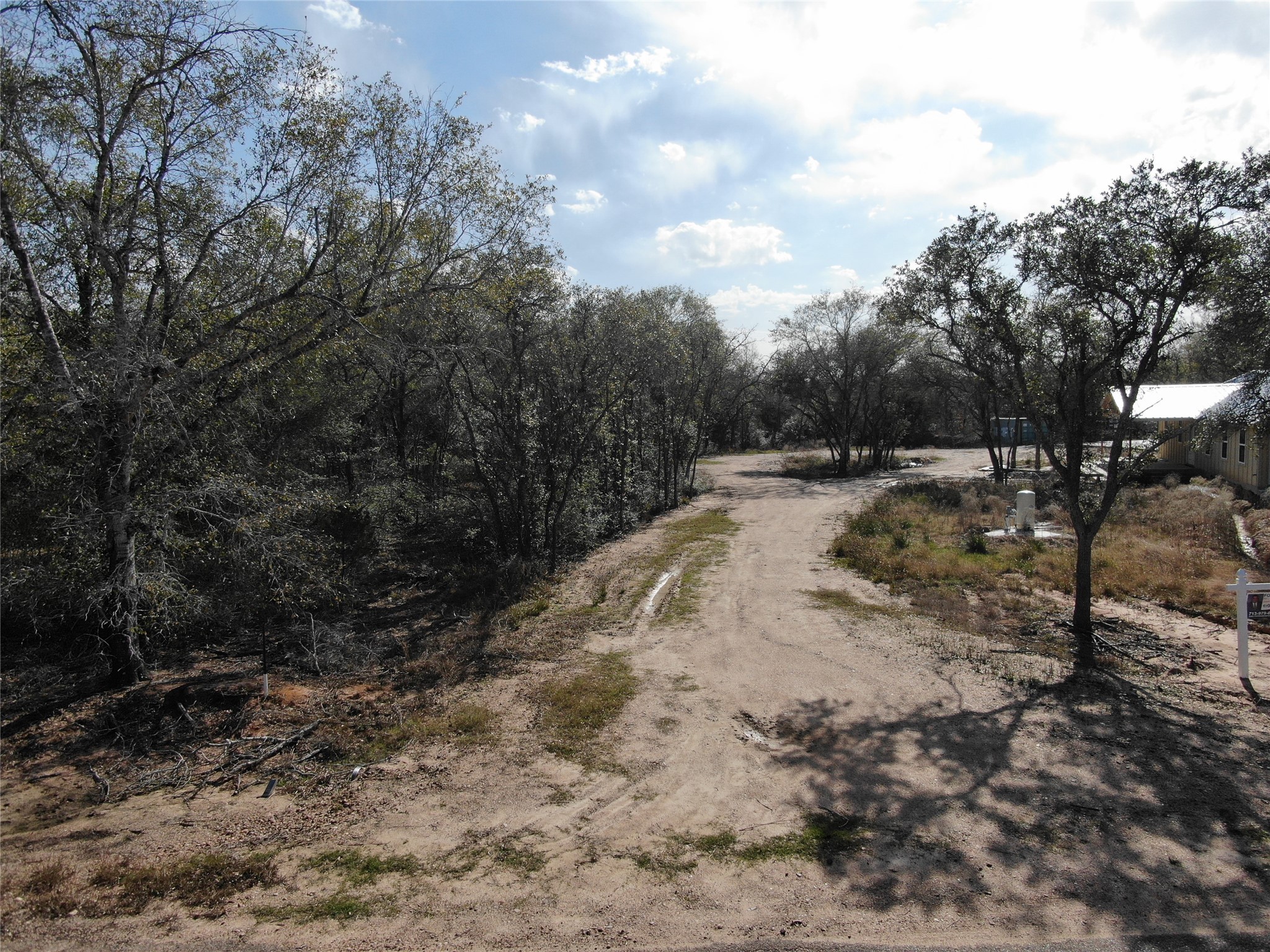 1044 Reeves Road Garwood, TX 77442 - Photo 2 of 18 a view of dirt yard with a large tree
