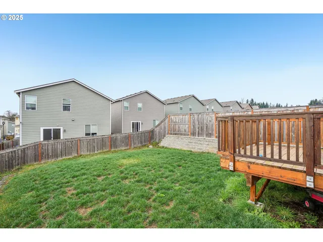 a view of a backyard with a garden
