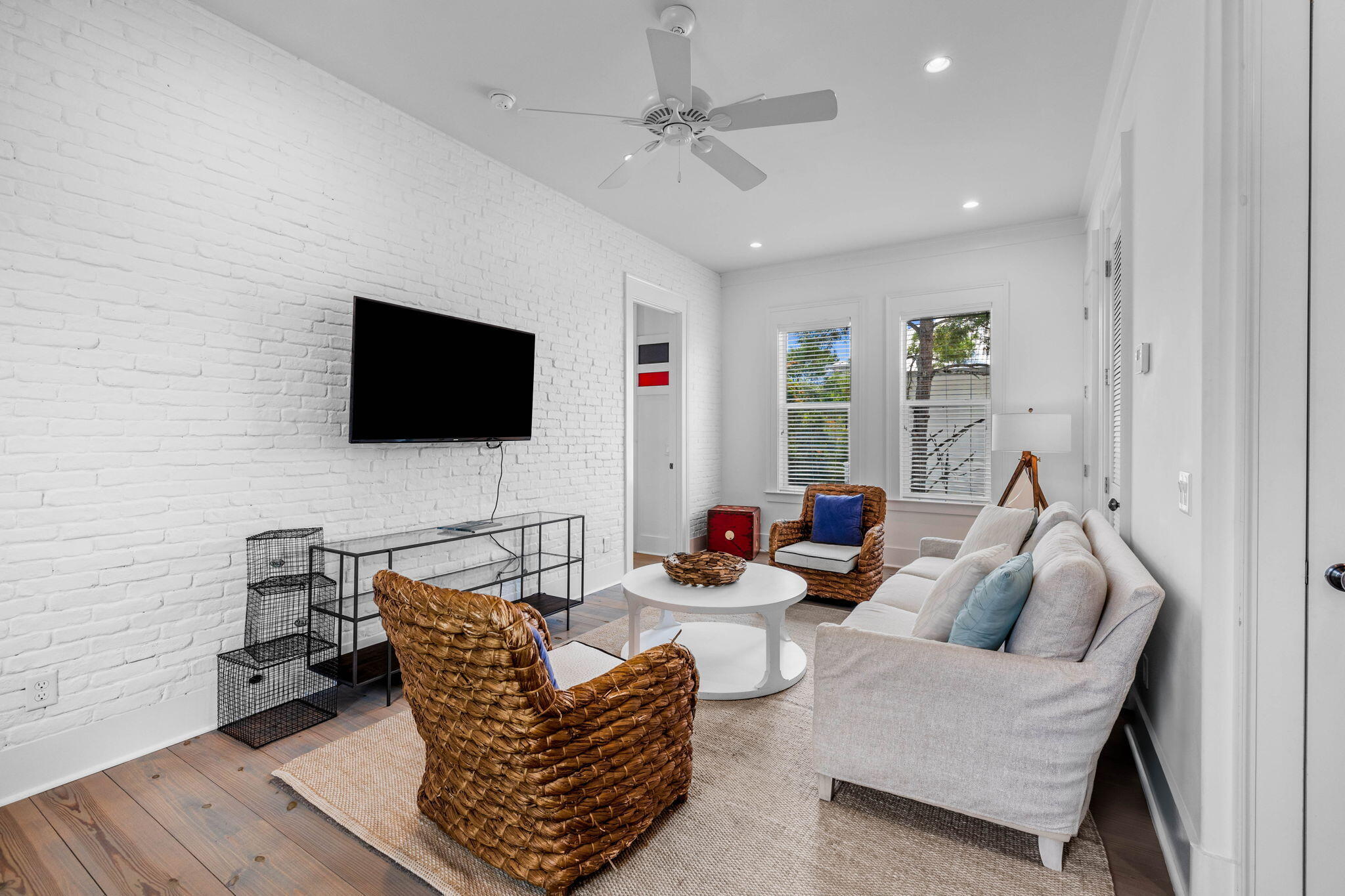 52 Pine Crest Circle Inlet Beach, FL 32461 - Photo 29 of 49 a living room with furniture and a flat screen tv