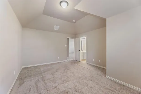 an empty room with an entryway