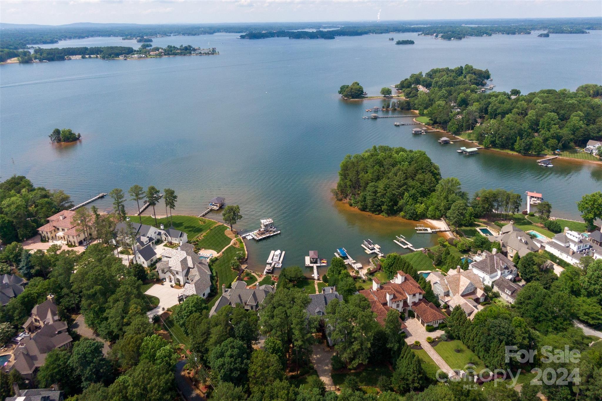 15515 Jetton Road Cornelius, NC 28031 - Photo 44 of 48 an aerial view of a house with a yard and lake view