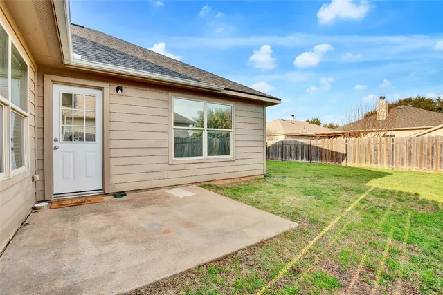 a backyard of a house