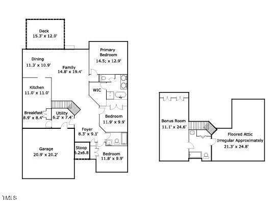 2425 Lemuel Drive Raleigh, NC 27615 - Photo 36 of 36 Floorplan