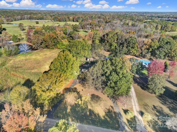 a view of yard with trees
