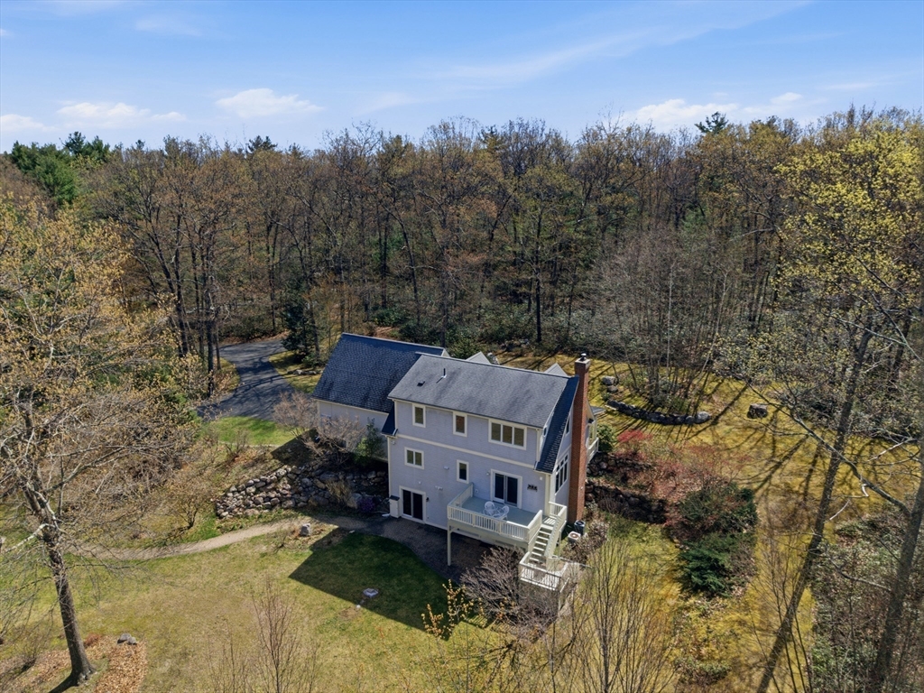 110 Turkey Hill Road Northampton, MA 01062 - Photo 40 of 42 an aerial view of a house with a garden