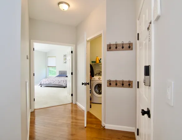 a bedroom with a bed and furniture