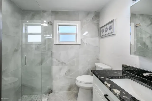 a view of a lake with houses