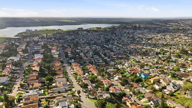 an aerial view of a city