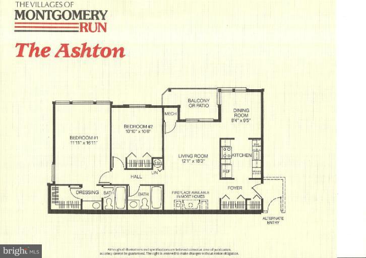 8591 Falls Run Road, Unit E Ellicott City, MD 21043 - Photo 24 of 24 Ashton Floorplan