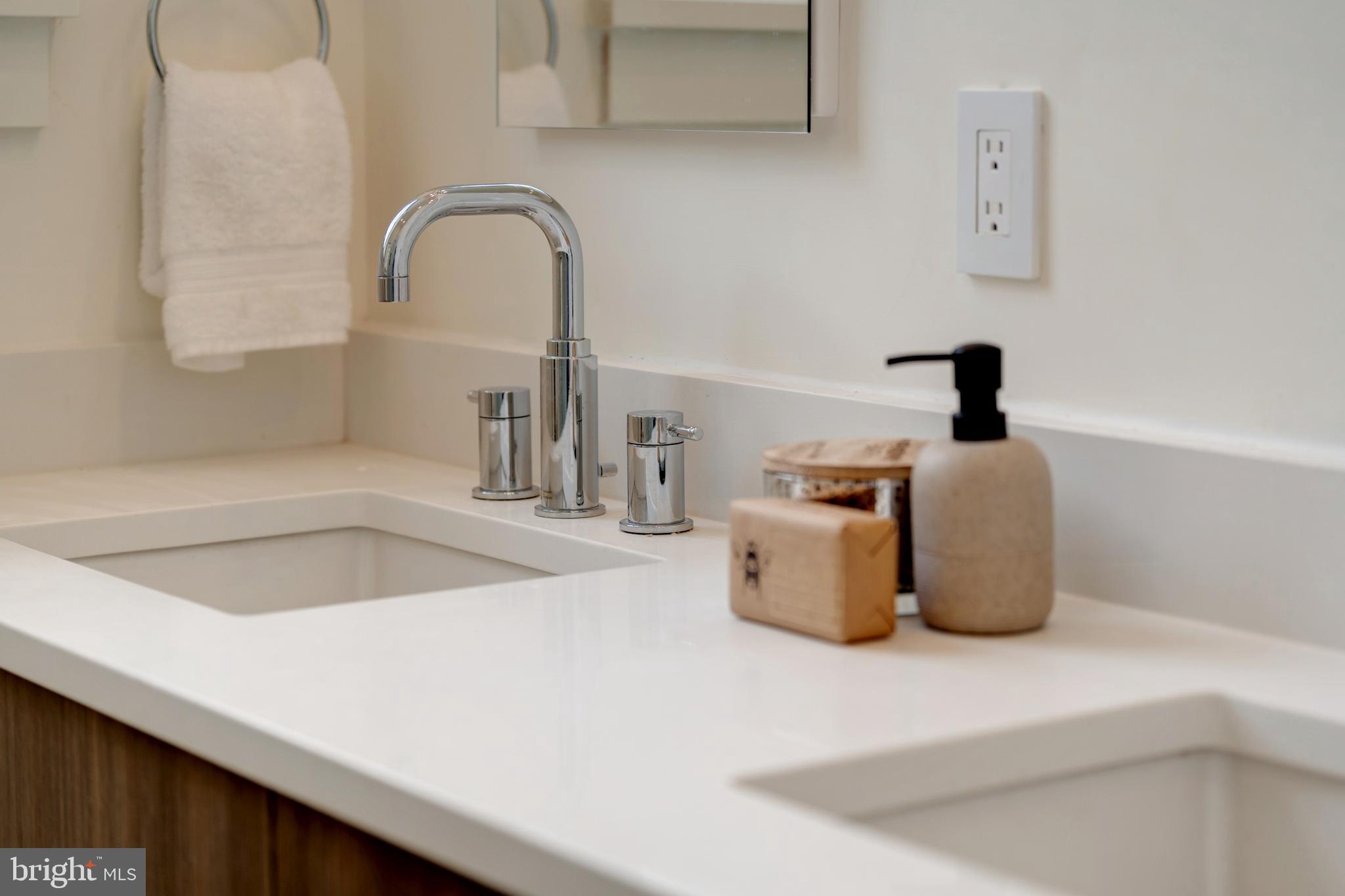 440 R Street Northwest, Unit 103 Washington, DC 20001 - Photo 13 of 22 Dual vanity w/ quartz countertops