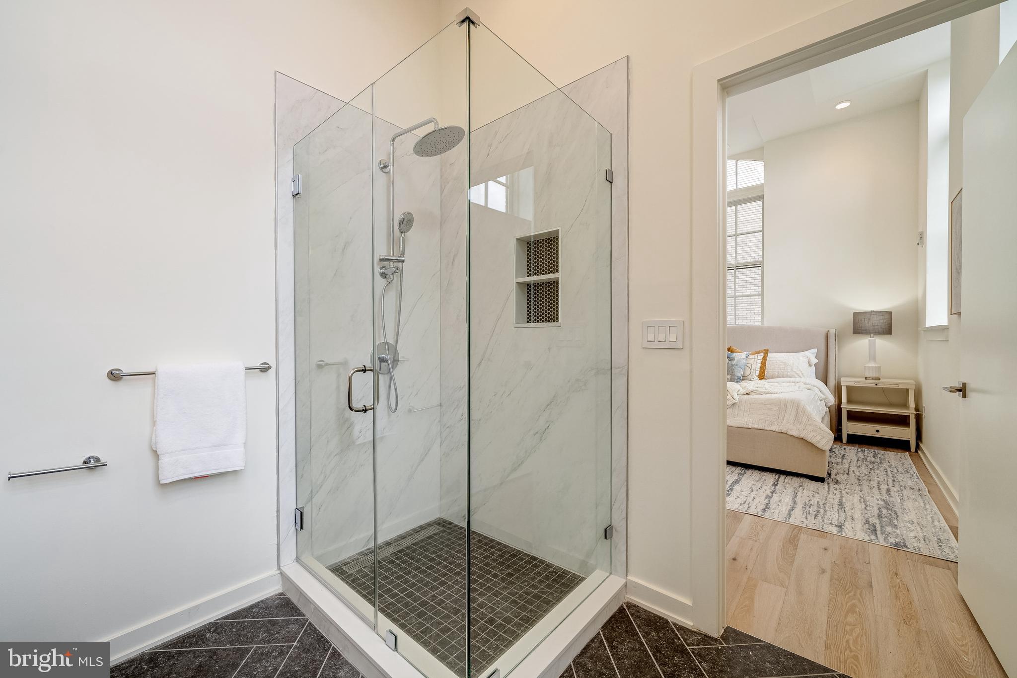 440 R Street Northwest, Unit 103 Washington, DC 20001 - Photo 14 of 22 Oversized shower with porcelanosa tile