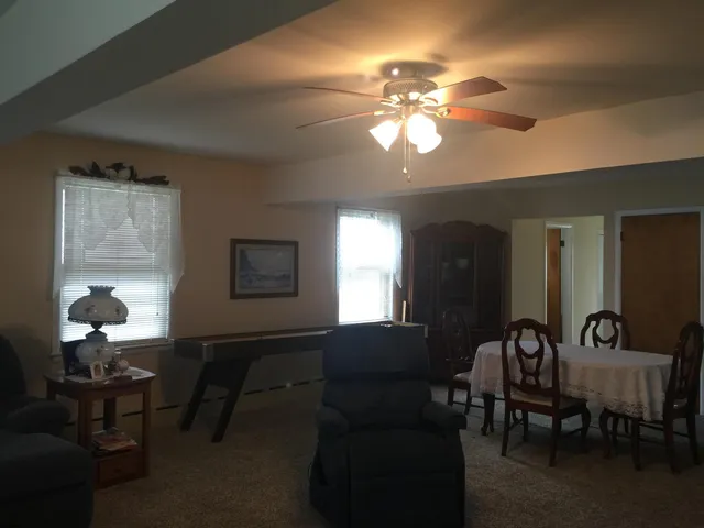 a view of a livingroom and dining room
