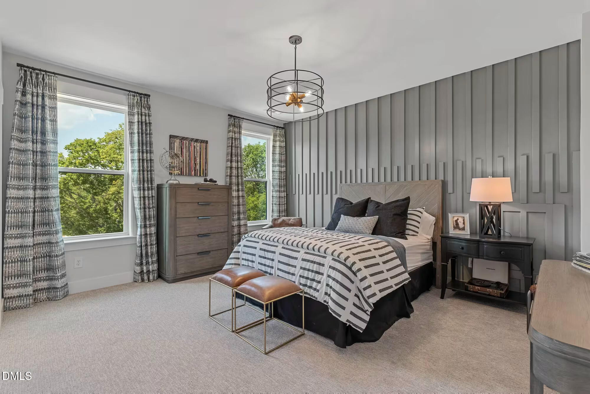 10 Conner Ridge Road Efland, NC 27243 - Photo 11 of 15 a spacious bedroom with a bed and a chandelier