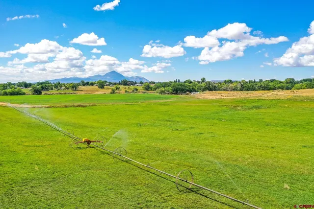a view of an ocean and a houses