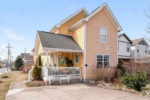 a picture of a bench in front of door