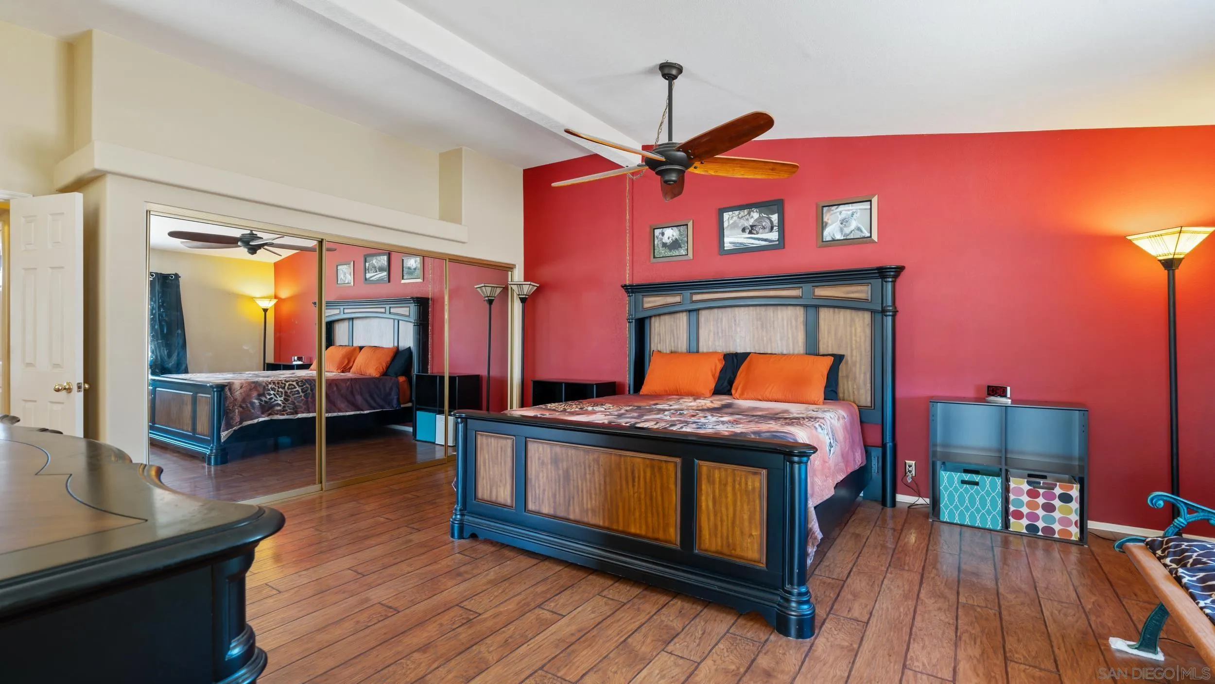 2075 Boulder Oaks Road Potrero, CA 91963 - Photo 20 of 41 a living room with furniture a fireplace and wooden floor