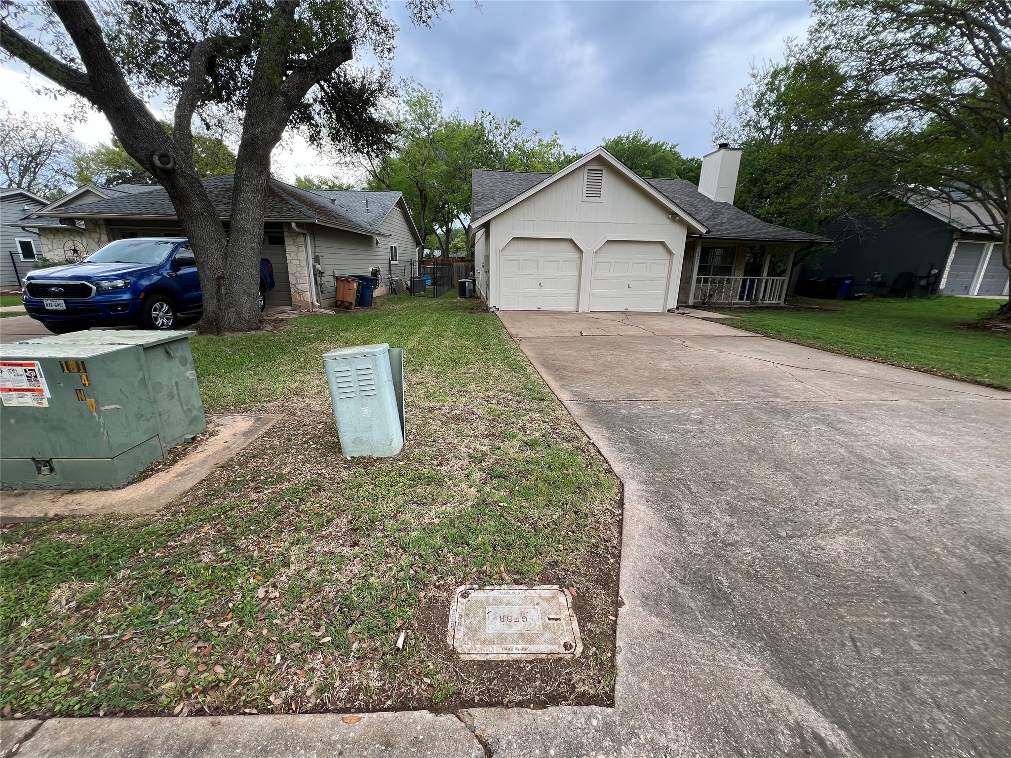 2807 Firecrest Drive Austin, TX 78748 - Photo 29 of 30 Single-story residence featuring a two-car garage and a covered front porch