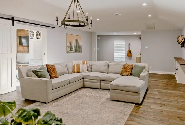 a view of a living room