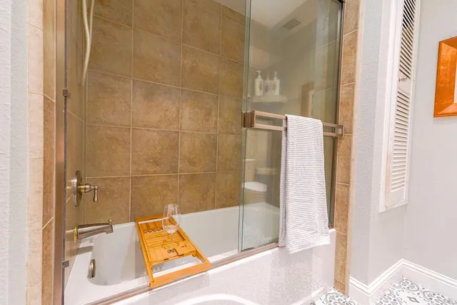 a bedroom with bunk bed