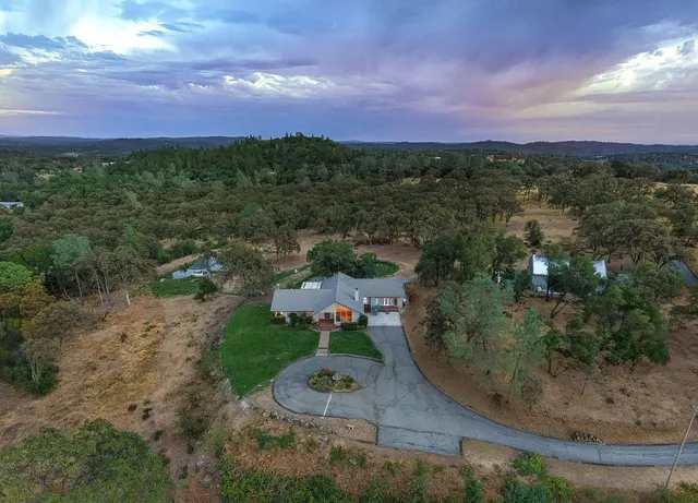 a view of a lake with a outdoor space