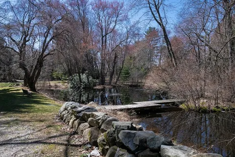a view of backyard with green space