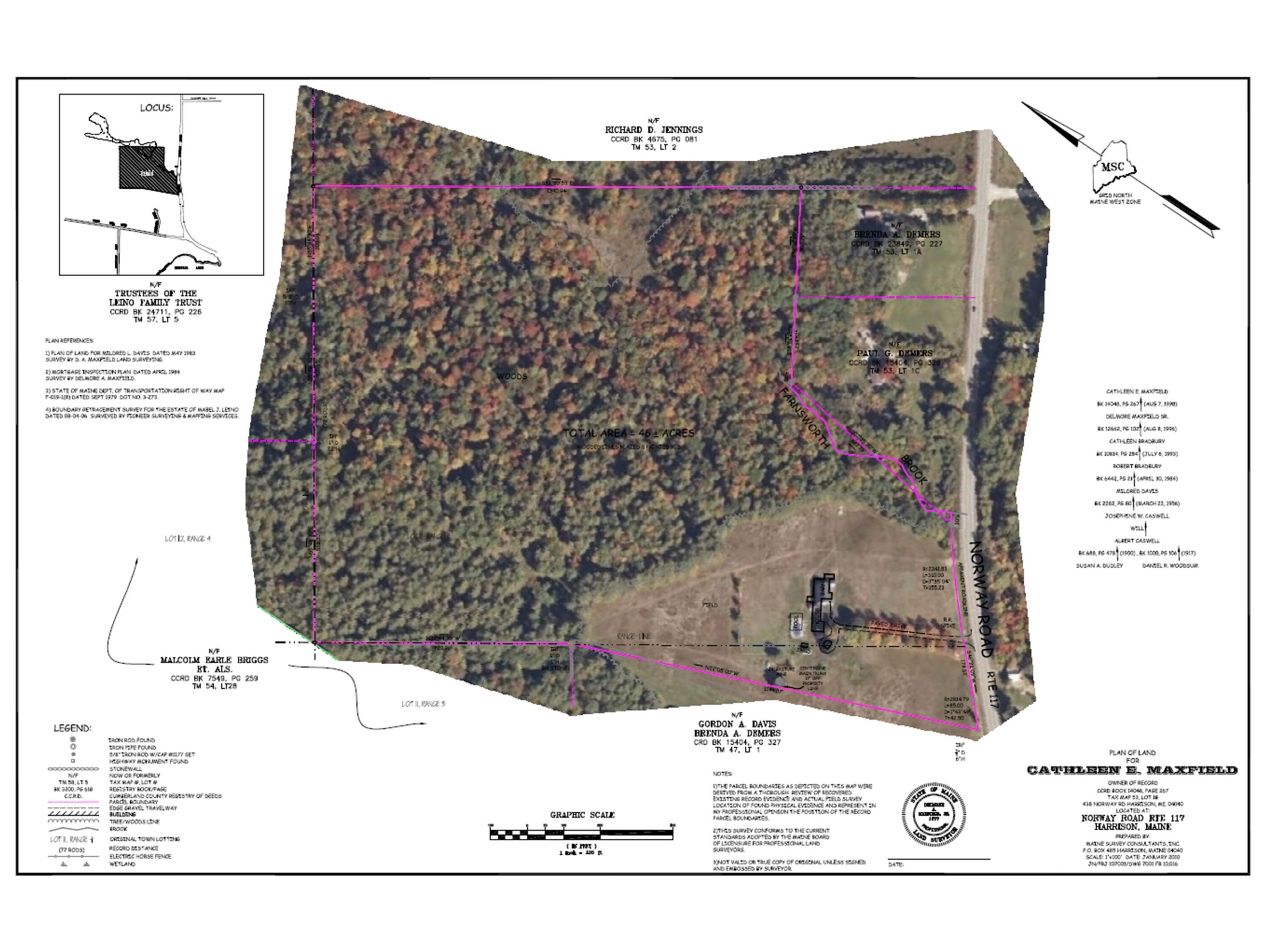 438 Norway Road Harrison, ME 04040 - Photo 6 of 104 Aerial photo with Survey Overlay 438 Nor