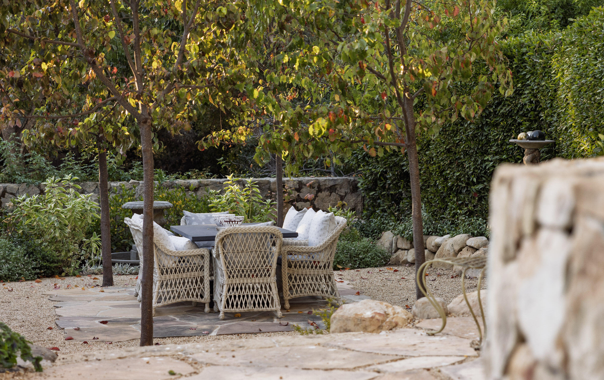 700 Mission Canyon Road Santa Barbara, CA 93105 - Photo 36 of 44 a view of backyard with seating space and trees